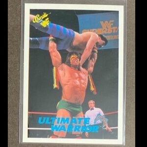 🔥1990 Ultimate Warrior Rookie Wrestling card + 1991 Ric Flair WWE WWF - MINT!!